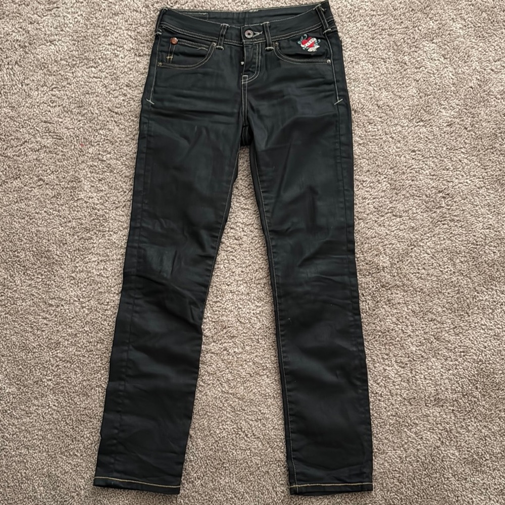 Evisu x Puma Black Straight Leg Jeans Premium Quality